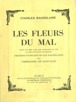 cover image of Les fleurs du mal